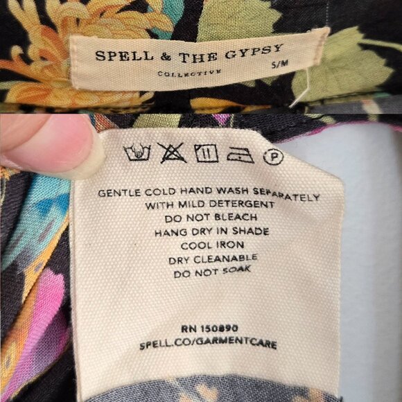 Spell & the Gypsy Collective Butterfly Firefly Short Robe SM b62E - Picture 10 of 12